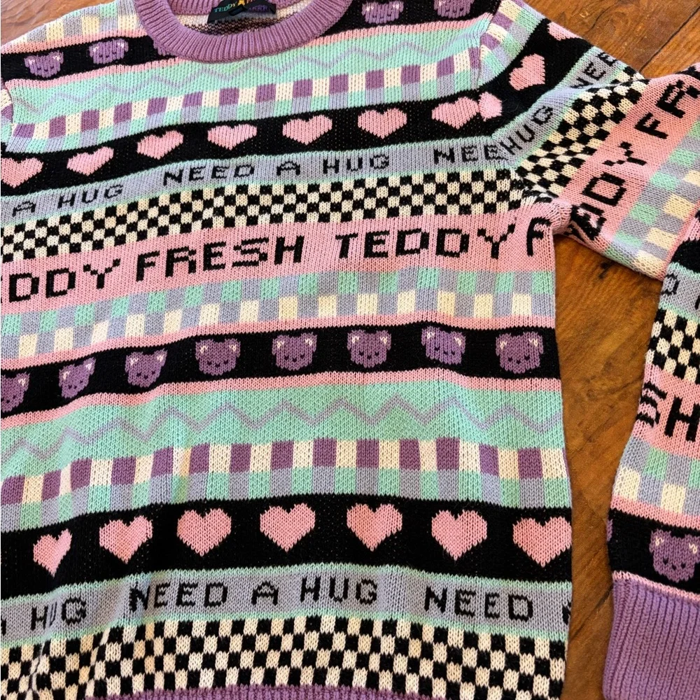 Teddy Fresh Colorful Knit Sweater - Picture 2 of 6